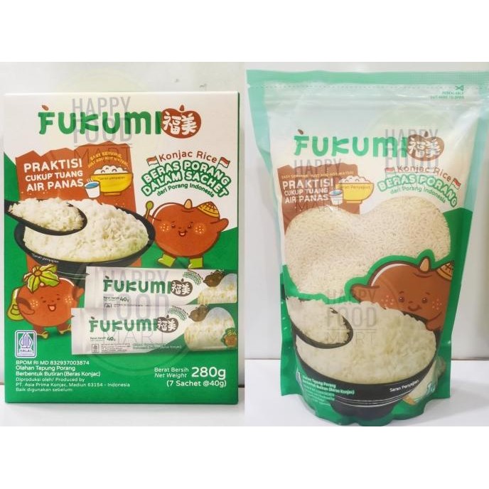 

Terlaris Fukumi Beras Porang/Shirataki Rice Sachet/Tepung Umbi Porang/Konjac Diet