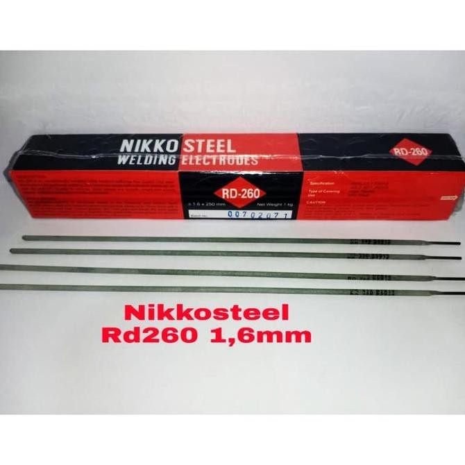 Kawat Las Elektroda 1,6Mm Kawat Las Listrik Nikko Steel Rd260 1,6Mm New Stok