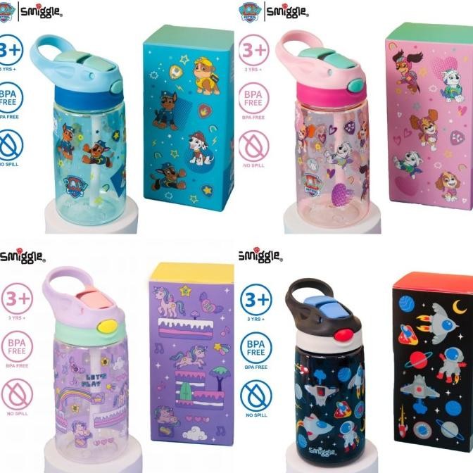 Smiggle Botol Minum junior Paw Patrol, Unicorn, Astronot/Kado/Ori