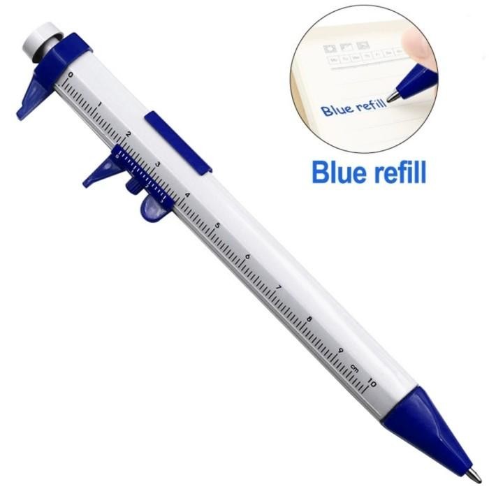 

new part blue pulpen ballpoint jangka Sorong sigmat pen scale rule