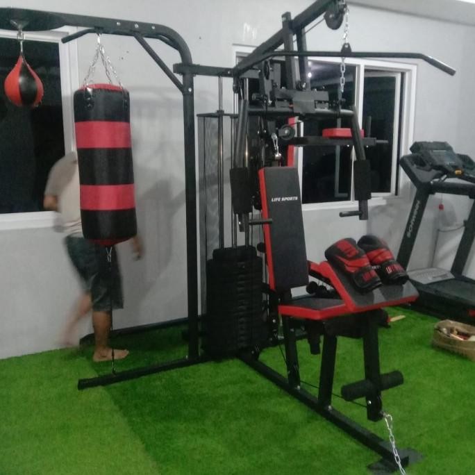 Grosir Alat Fitnes Home Gym 3 Sisi Samsack-Olahraga Angkat Beban Fitnes Gym