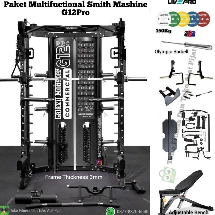 Promo Livepro Elite Bumper 150Kg & Multi Fungsional Bk-3058 Complette