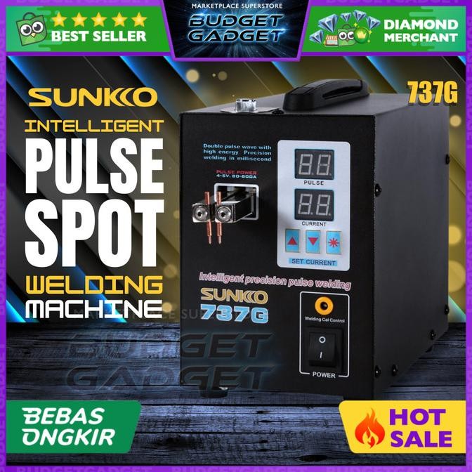 Sunkko Alat Mesin Las Pulse Spot Welder Welding Machine - 737G New Stok