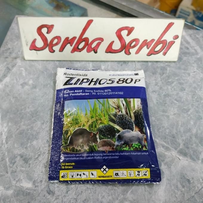 

Terlaris Bubuk Beras Tepung Racun Pengendali Hama Tikus Ziphos80P 15Gr