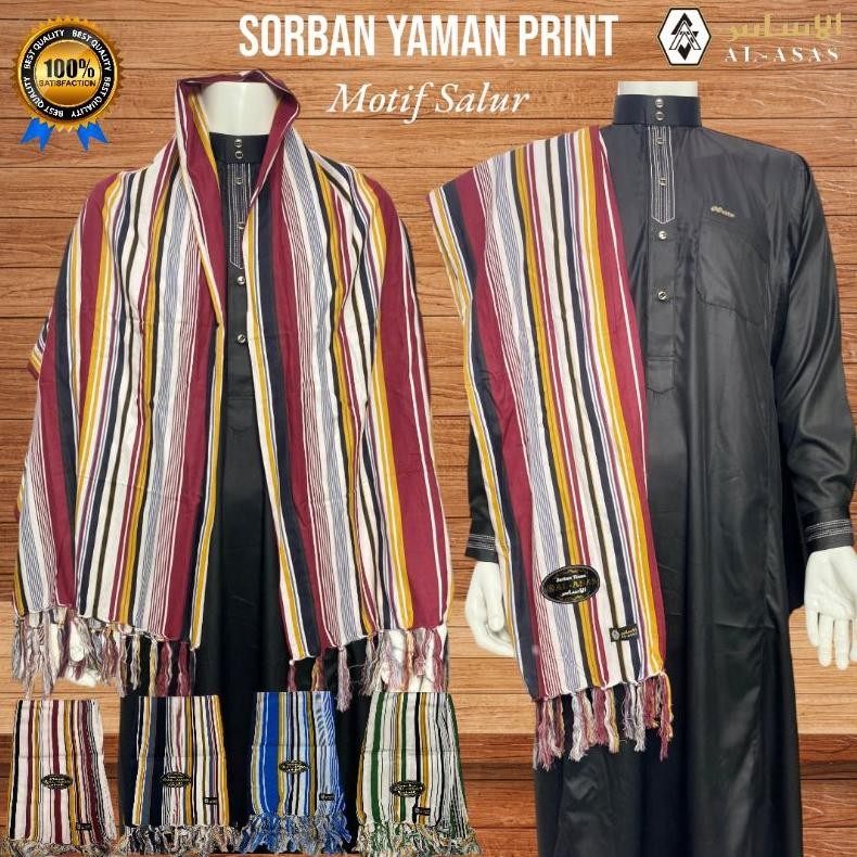 AL-ASAS Sorban Yaman Printing | Ridha Yaman Printing Motif Salur