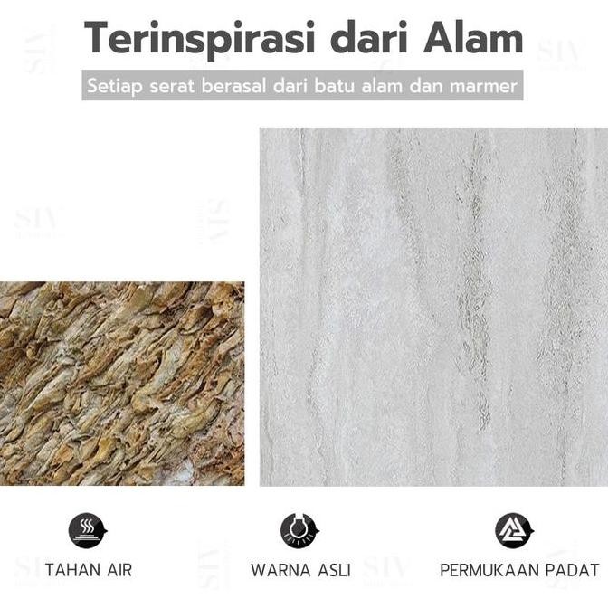 SIV 1 Dus Vinyl Lantai Marbel (45x45 cm, 60X60cm ) Stiker Lantai Marmer Stiker Lantai Keramik Semen 