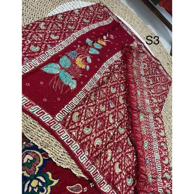 KAMEN SEMI ATBM VISCOSE BARON ANTIK SET KAMEN DAN SELENDANG LEBAR ENDEK BALI ENDEK PALEMBANG KAMEN B