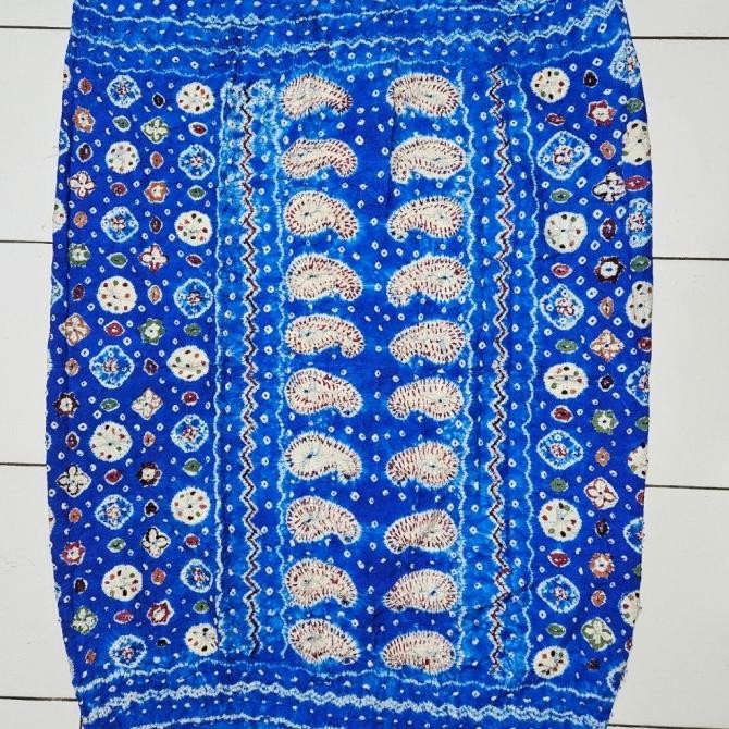 Sutra Jumputan Palembang Setelan Kain dan selendang motif pelangi BAT