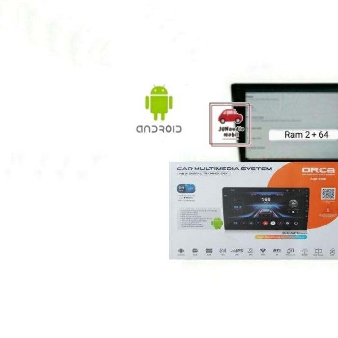 New Head Unit Android ORCA 9 Inch OEM Yaris Bakpao 2005 Up + Kamera