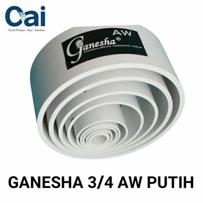 `````````] GROSIR - PIPA 3/4 INCH - PUTIH - AW - GANESHA