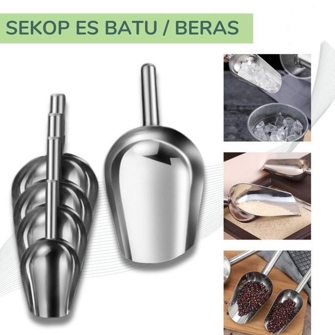 

Terlaris Sendok Skop Es Batu Sendok Sekop Beras Es Batu Cemilan Stainless Tebal Sekop Tepung