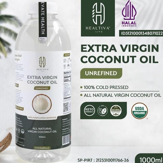 

EXP LAMA HEALTIVA VCO VIRGIN COCONUT OIL 1L / MINYAK KELAPA MURNI COCONUT OIL