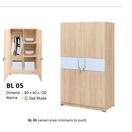 JTR - LEMARI PAKAIAN ANAK KAYU GANTUNG MINIMALIS