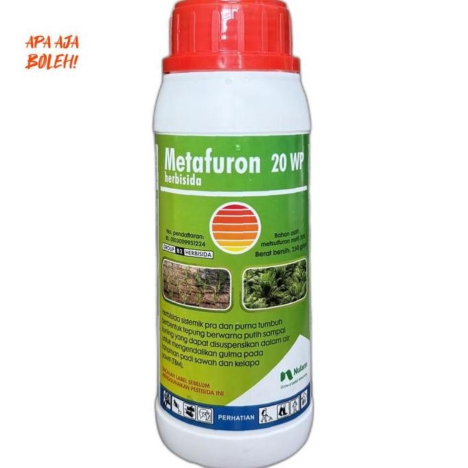 

Terlaris Herbisida Metafuron 20 Wp 250 Gram Nufarm/Racun Metil Metsulfuron 20% Gulma Lebar Teki Padi & Sawit