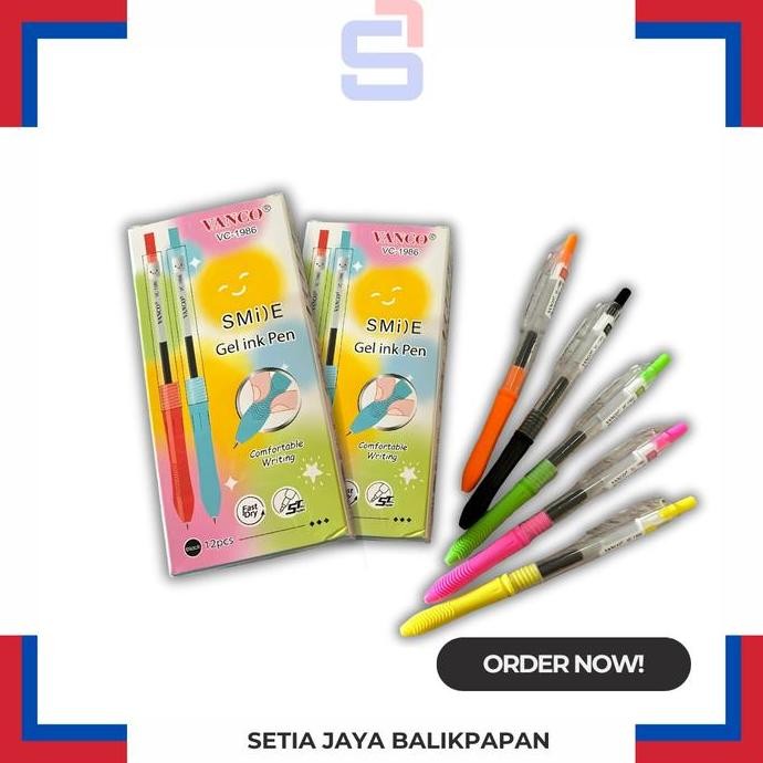 

Produk Terbaik] Pulpen Vanco VC-1986 Smi)e Gel Ink Pen 0,5mm