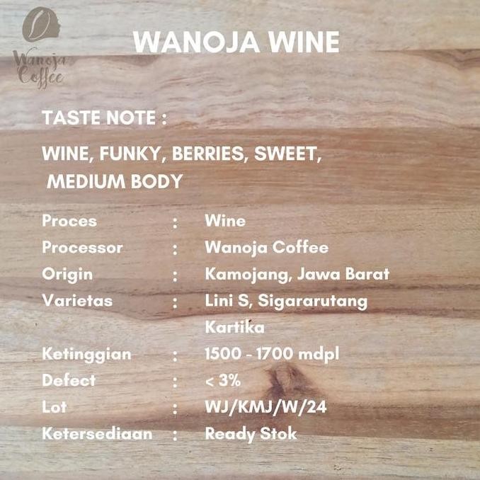 

ready stock Green Bean Arabica Wine Jawa Barat Kamojang
