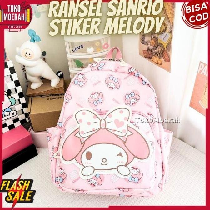 ASB RANSEL SEKOLAH ANAK MELODY LUCU IMUT TAS RANSEL SANRIO STIKER MY MELODY UNIK MURAH TAS MY MELODY