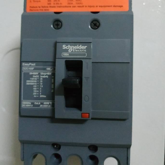 BEBAS ONGKIR - MCCB Schneider 100A/3P EZC100F 3100 | MCCB 100A 3P Schneider