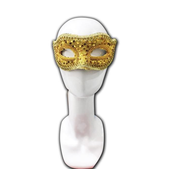 ------] Topeng Pesta / Masquerade Motif Manik Gold