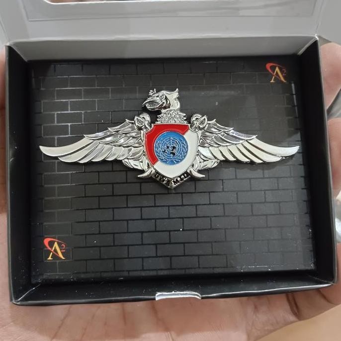 super exclusive brevet wing pin pdh unamid garuda un libanon silver murah