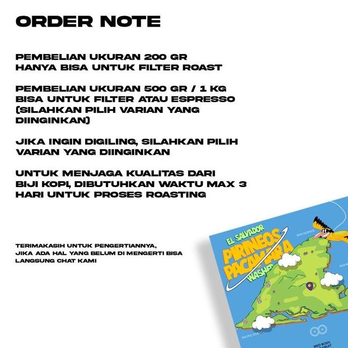 

ready stock Biji Kopi Manual Brew Arabika - El Salvador Pirineos Pacamara Washed - 200 Gr