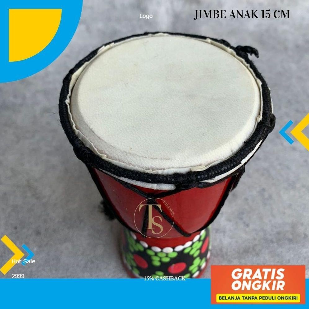 Jimbe Murah Ukuran 15 Cm  Jimbe Alat Musik Reggae Gendang Marawis Stock