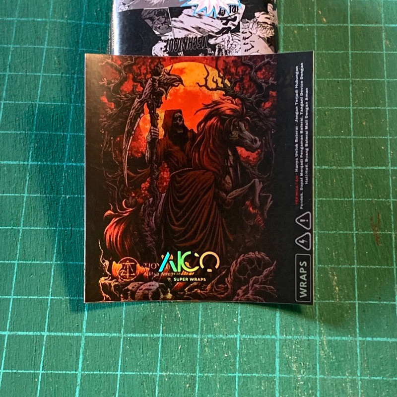 

Get2pcs Aico Wrap Baterai 18650 Hologram Super Anime Satan 76 Garskin Casing Motif Dan Bisa Custom Bayar Ditempat