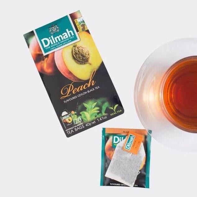 

ready stock Teh Dilmah No Envelope 20 sachet peach