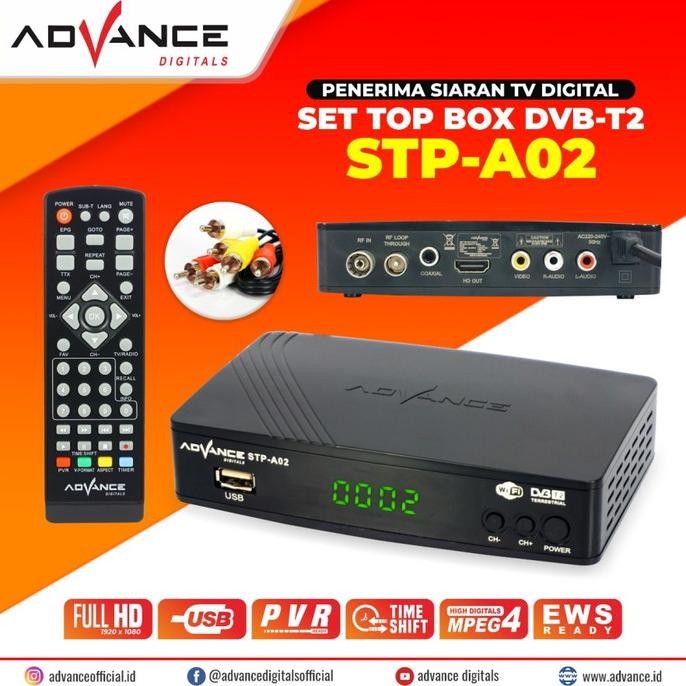 TERBARU - SET TOP BOX DIGITAL STB SIARAN TV RECEIVER ADVANCE VENUS DVBT2 USB
