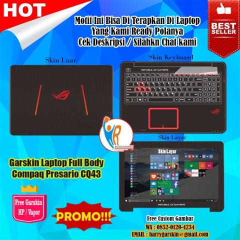 

Get2pcs Laptop Compaq Presario Cq43 Rog Garskin Casing Motif Dan Bisa Custom Bayar Ditempat