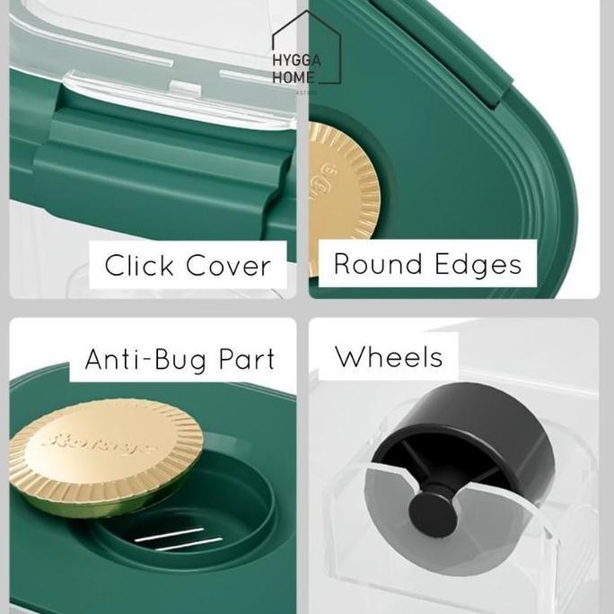 

Terlaris Hygga Home Kairi Tempat Kotak Penyimpanan Beras Tepung Kacang Rice Grain Storage