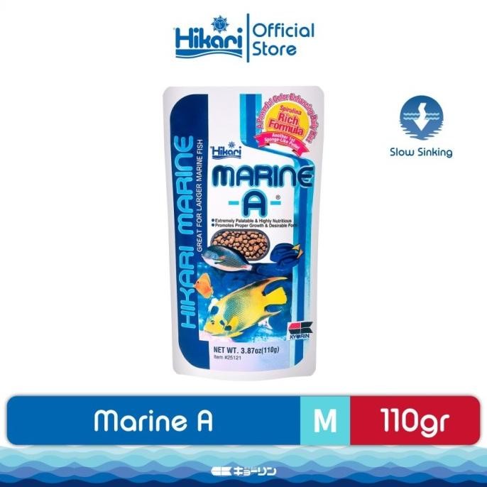 Terlaris Hikari Marine A 110 Gram Pakan Makanan Pelet Pellet Ikan Hias Air Laut