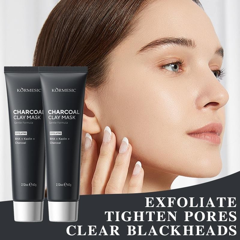 Bha Charcoal Clay Mask 60G [Cod-Bpom] Masker Penghilang Komedo Masker Wajah Mud Mask Eksfoliasi Meng
