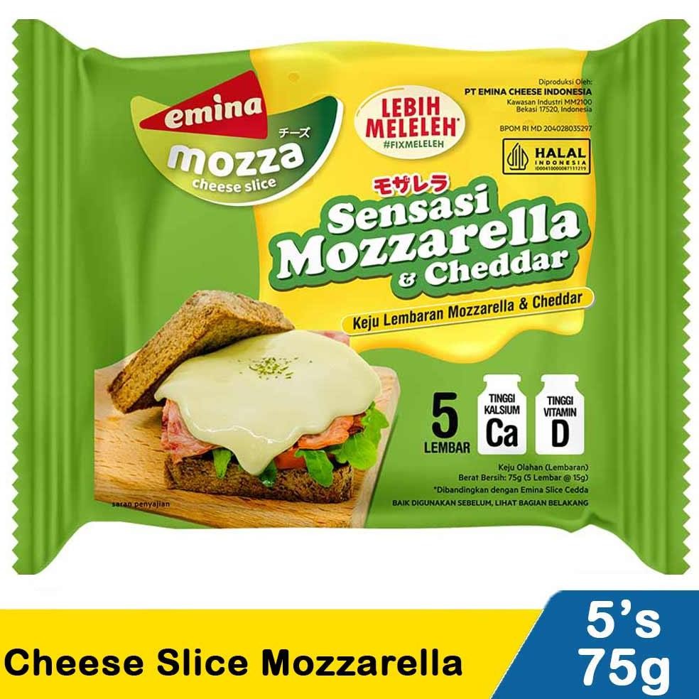 

Keju Emina Mozarella Slice Lembaran isi 5pcs 75gr