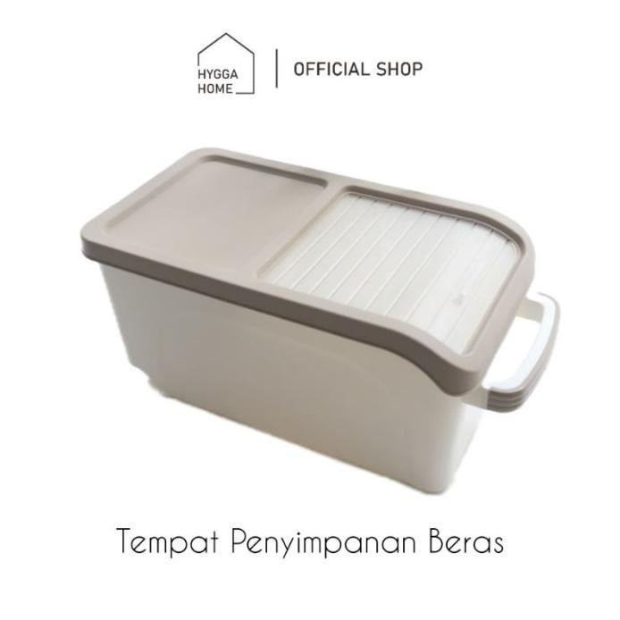 

Terlaris Hygga Home Tempat Penyimpanan Beras, Kacang, Tepung, Makanan/Rice Storage With Sliding Cover