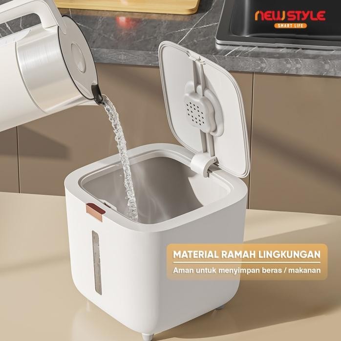 

Terlaris [Garansi Pecah] Newstyle Dispenser Beras/Tempat Beras Serbaguna E03-E04 Tempat Wadah Penyimpanan Makanan/Beras Beras/Rice Bucket/Biji-Bijian/Tepung