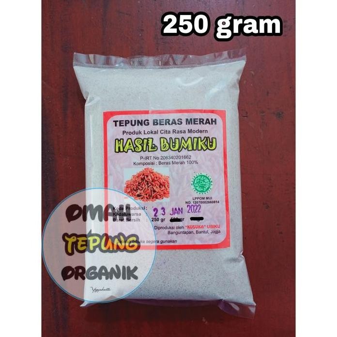 

Terlaris Tepung Beras Merah Organik 250 Gram/Tepung Mpasi Organik