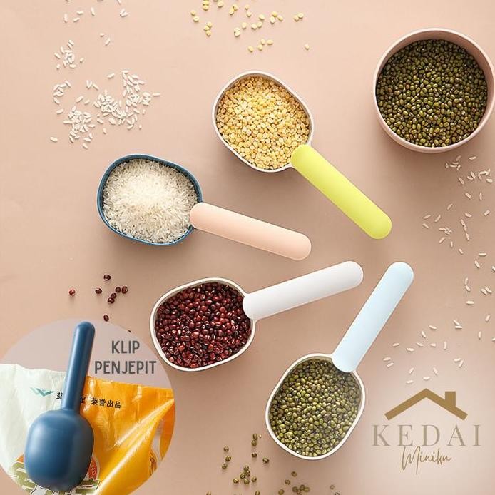 

Terlaris Scoop Beras Tepung Kacang Kopi Sendok Takar Jepit 2In1