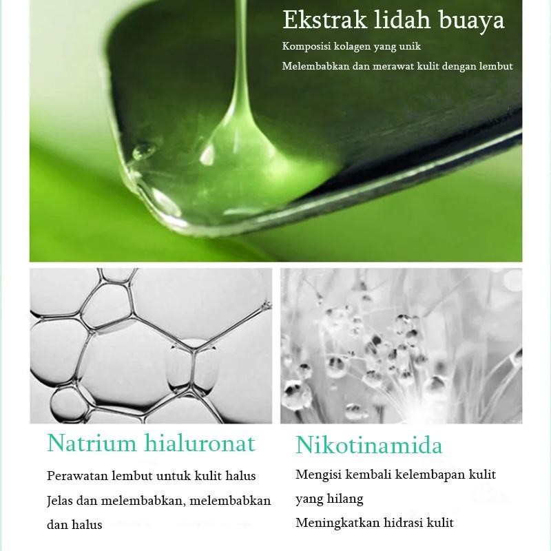 Aloe Vera Soothing Gel Ekstrak Lidah Buaya Melembabkan Kulit 100% Ekstrak Lidah Buaya