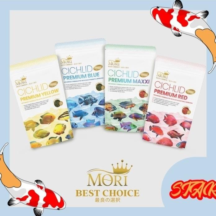 Terlaris Mori Premium Chiclid Cichlid Makanan Pelet Ikan Kecil 100 Gr