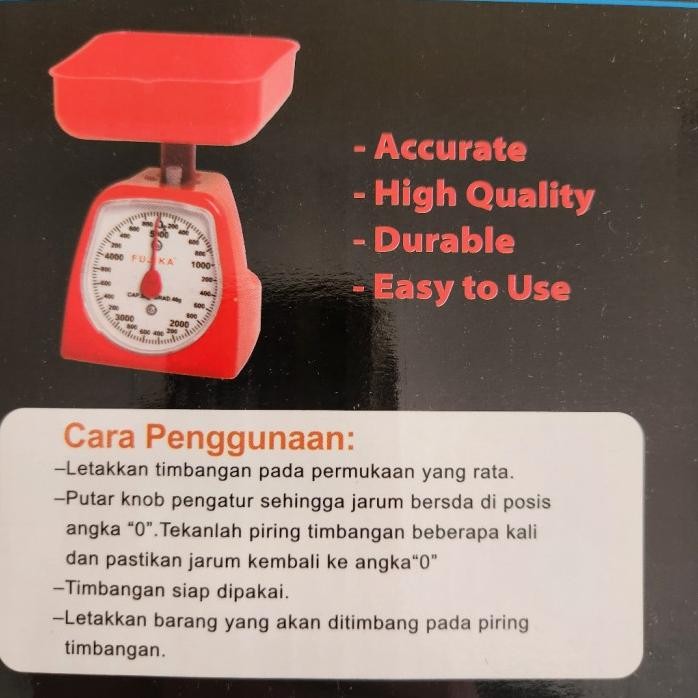 

Terlaris Baru Fujika Timbangan Kue Tepung Gula Beras Sayur Dapur Masak Plastik Max 2Kg 5 Kg Analog