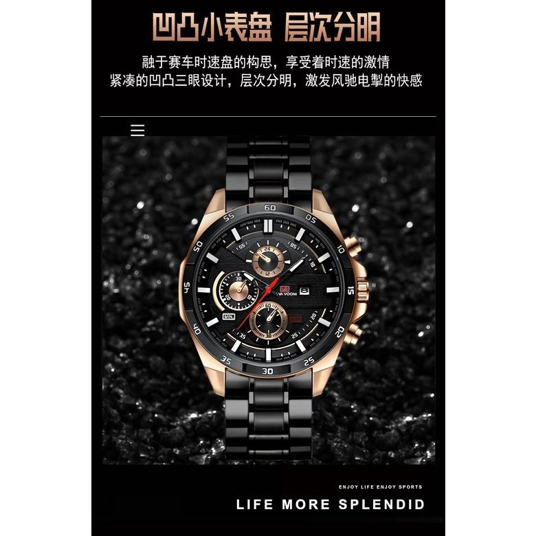 Jam Tangan Pria Va Va Voom 216 Stainless Steel Vavavoom  Anti Air / Karat Premium Original