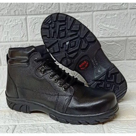 KODE A Sepatu safety booth tali king wallbeth kulit asli ORIGINAL