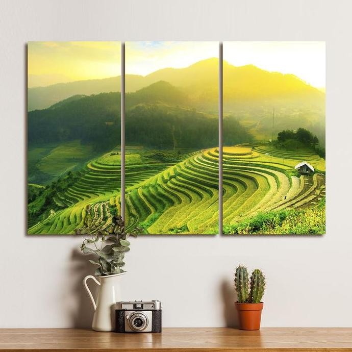 

Terlaris Poster Sawah Pemandangan Desa Padi Dekorasi Rumah