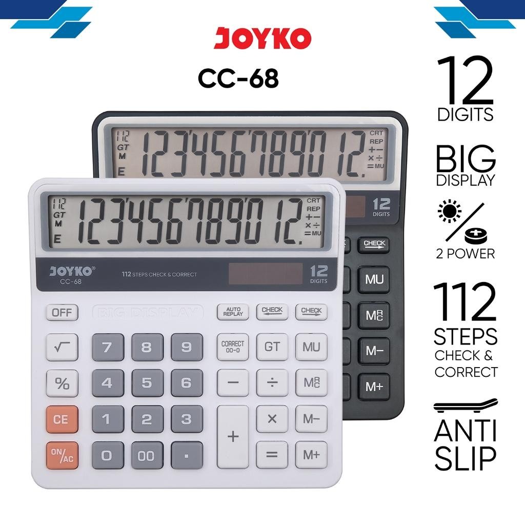 

NEW PRODUCT CALCULATOR KALKULATOR JOYKO CC-68 12 DIGITS CHECK & CORRECT SIENNAOUTLET487