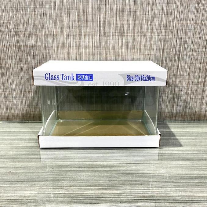 Produk Baru AQUARIUM KANDILA BENDING 300 OPTIC CLEAR AKUARIUM 30CM UK 30X18X20 CM KACA OPTIK IGLASS 