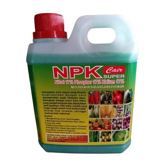 

Terlaris Pupuk Tanaman Padi Cabe Pupuk Pelengkap Npk Cair Super 17 1 Liter Penyubur Daun, Batang, Akar, Bunga Dan Buah Lengkap, Yaramila, Meroke, Mkp, Kcl, Pupuk Daun, Ultradap, Dap, Map, Calsium