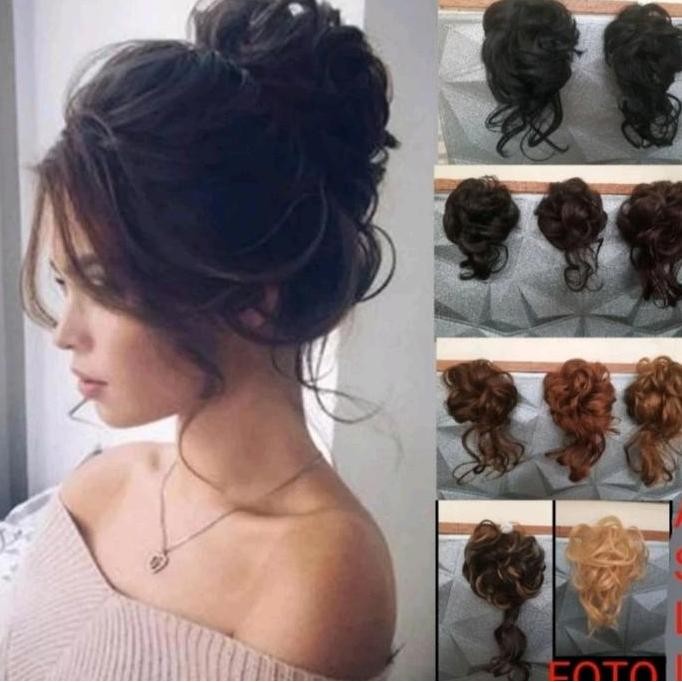 GC IKAT RAMBUT MODEL WIG SANGGUL CEPOL MESSY CURLY HAIR KOREAN STYLE RAMBUT PALSU KERITING ELEGANT P