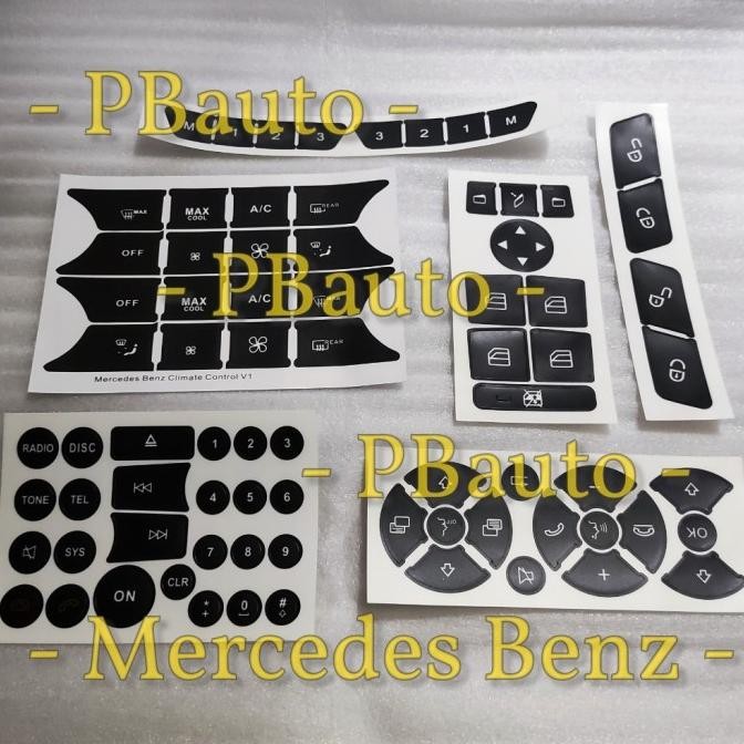 Sticker Panel SET w204 Lama / Stiker Konsol Panel w204 Mercedes Benz