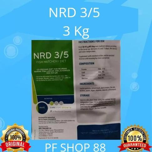 Terlaris Nrd 3/5 3 Kg Pelet Pakan Ikan Hias Cupang Guppy